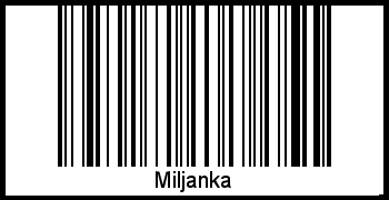 Miljanka als Barcode und QR-Code