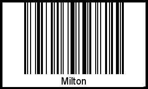 Der Voname Milton als Barcode und QR-Code