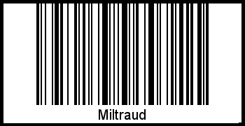 Interpretation von Miltraud als Barcode