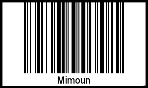 Barcode des Vornamen Mimoun
