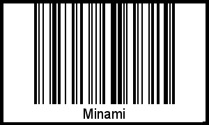 Barcode des Vornamen Minami