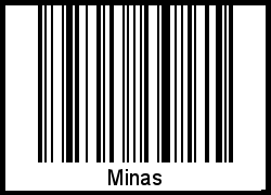 Barcode des Vornamen Minas