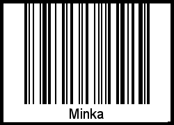 Minka als Barcode und QR-Code