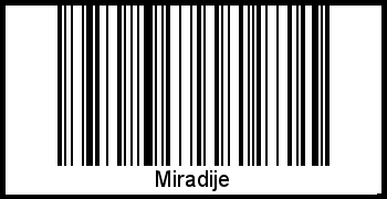 Barcode des Vornamen Miradije
