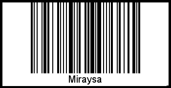 Miraysa als Barcode und QR-Code