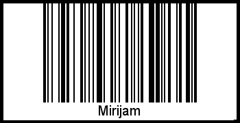 Der Voname Mirijam als Barcode und QR-Code
