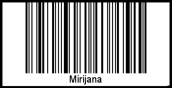 Der Voname Mirijana als Barcode und QR-Code
