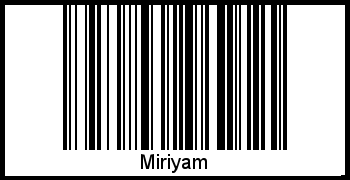 Der Voname Miriyam als Barcode und QR-Code