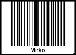 Interpretation von Mirko als Barcode