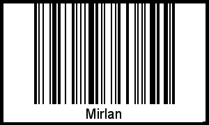 Mirlan als Barcode und QR-Code