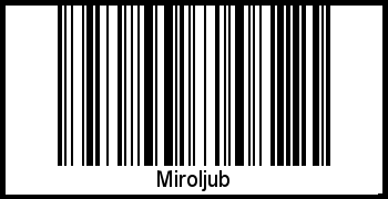 Der Voname Miroljub als Barcode und QR-Code