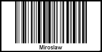 Miroslaw als Barcode und QR-Code
