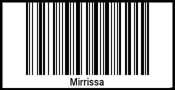 Barcode des Vornamen Mirrissa