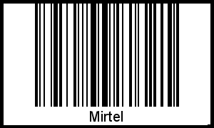 Mirtel als Barcode und QR-Code