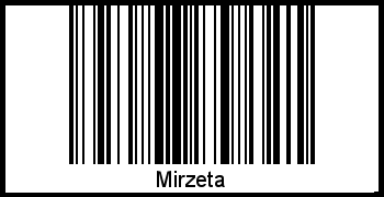 Mirzeta als Barcode und QR-Code