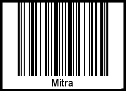 Barcode des Vornamen Mitra