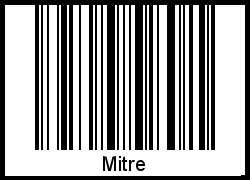 Der Voname Mitre als Barcode und QR-Code