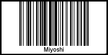 Der Voname Miyoshi als Barcode und QR-Code