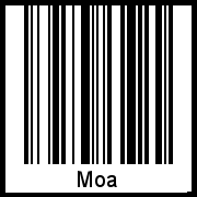 Moa als Barcode und QR-Code