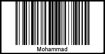 Mohammad als Barcode und QR-Code