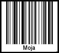 Der Voname Moja als Barcode und QR-Code