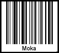 Barcode des Vornamen Moka