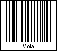 Barcode des Vornamen Mola