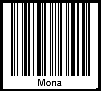 Barcode des Vornamen Mona