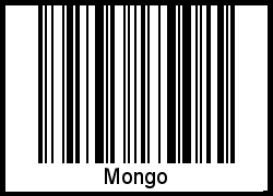 Barcode des Vornamen Mongo