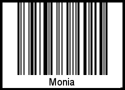 Barcode des Vornamen Monia