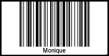 Interpretation von Monique als Barcode