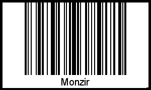 Interpretation von Monzir als Barcode