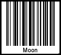 Barcode des Vornamen Moon