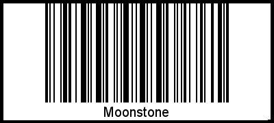 Der Voname Moonstone als Barcode und QR-Code