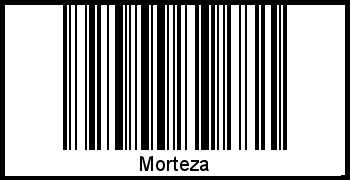 Barcode des Vornamen Morteza