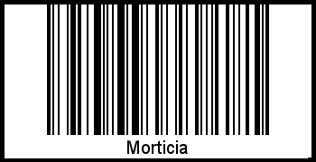 Barcode des Vornamen Morticia