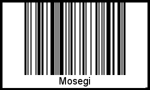 Der Voname Mosegi als Barcode und QR-Code