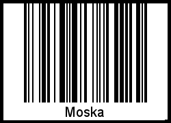 Barcode des Vornamen Moska