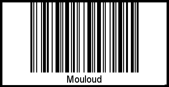 Barcode des Vornamen Mouloud