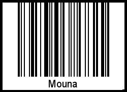 Interpretation von Mouna als Barcode