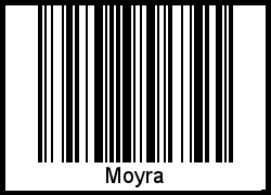Barcode des Vornamen Moyra