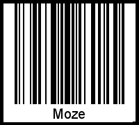 Moze als Barcode und QR-Code