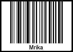 Der Voname Mrika als Barcode und QR-Code