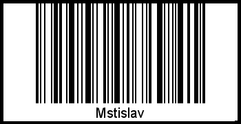 Barcode des Vornamen Mstislav