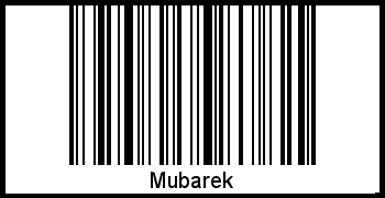 Interpretation von Mubarek als Barcode