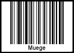 Barcode des Vornamen Muege