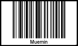 Barcode des Vornamen Muemin