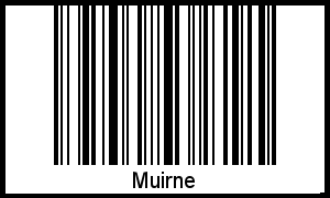 Muirne als Barcode und QR-Code