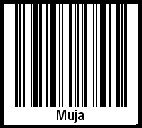 Barcode des Vornamen Muja