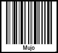 Barcode des Vornamen Mujo